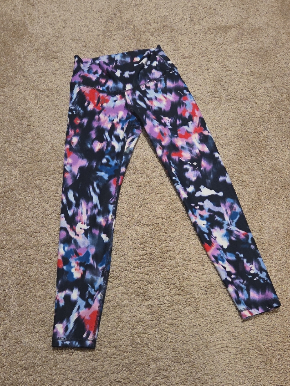 Old Navy Girls' Multi-Color Tie-Dye Leggings - Purple, Blue, Red, Black, White